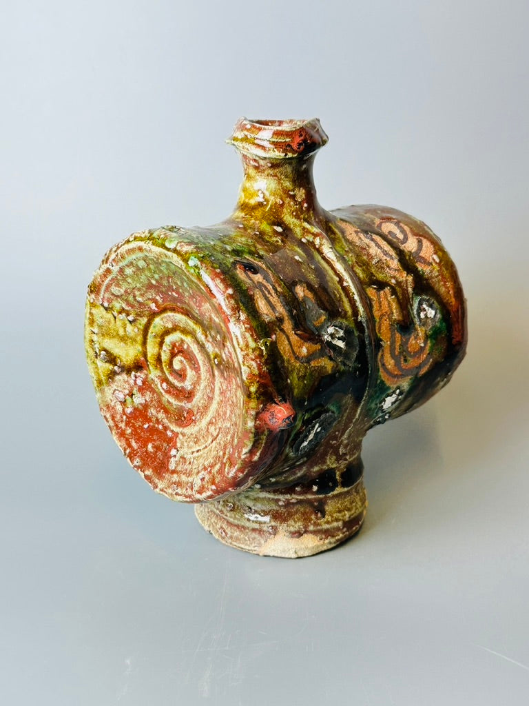 Shiga-Oribe Hanaire flower vase A269