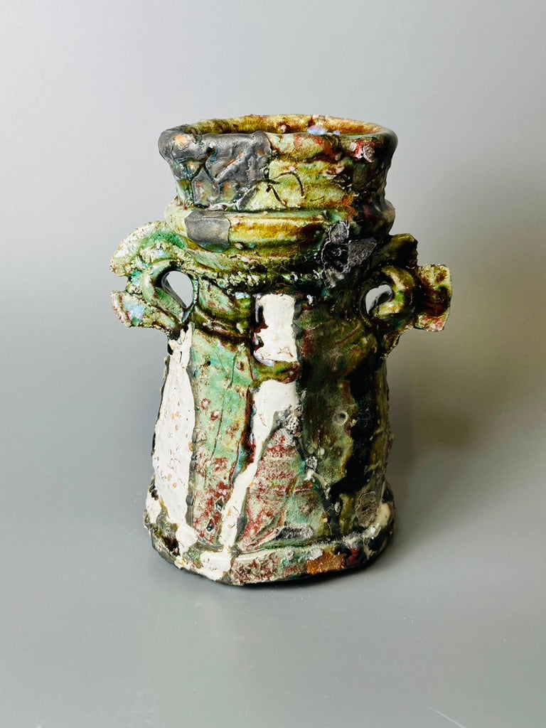 Shiga-Oribe Hanaire flower vase A252