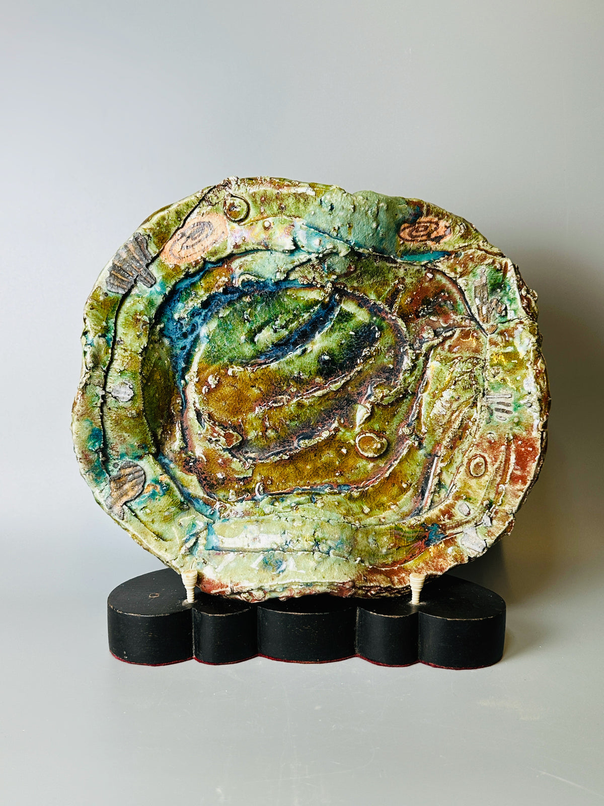 Shiga-Oribe medium plate A273