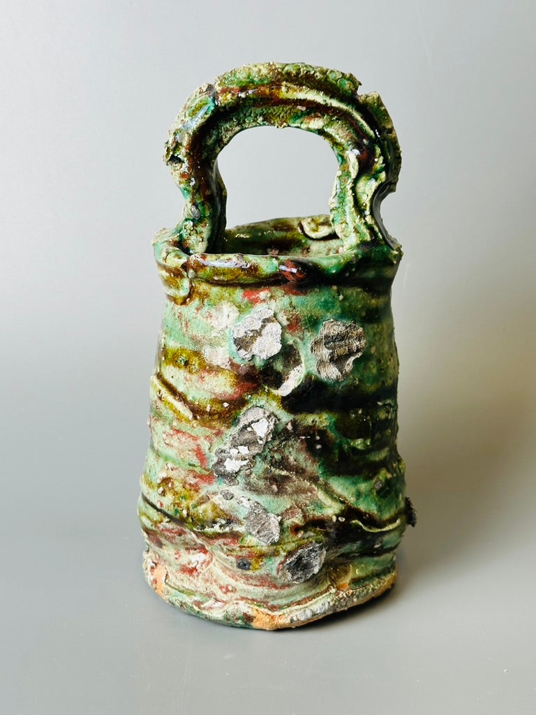 Shiga-Oribe Hanaire flower vase A257
