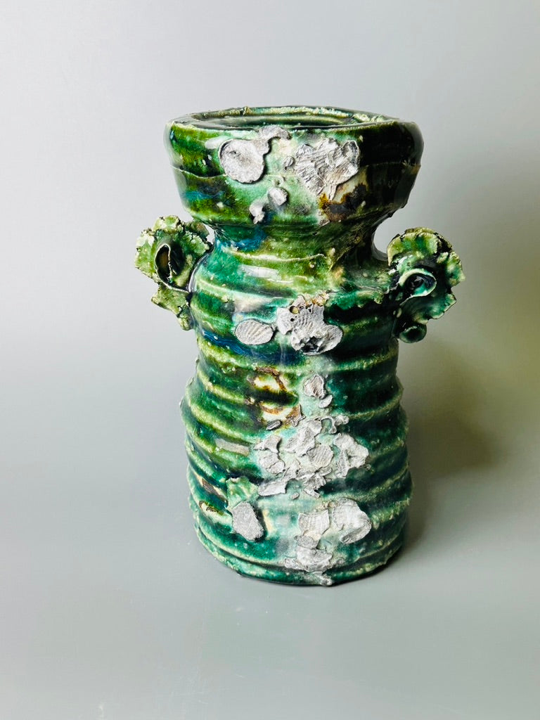 Shiga-Oribe Hanaire flower vase A249