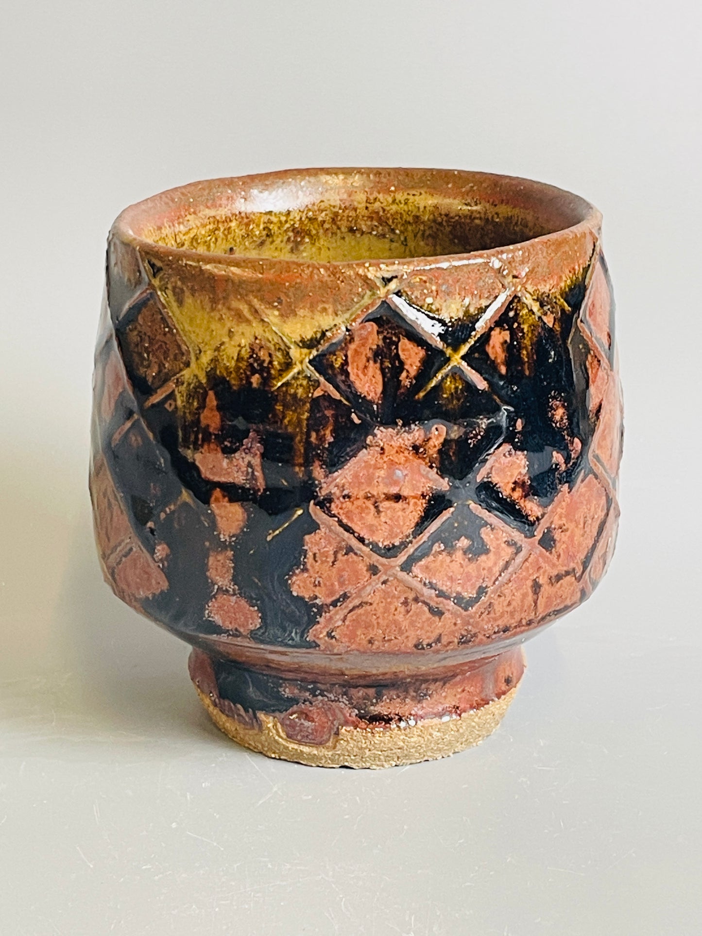 Yunomi, kaki, ash, T1014