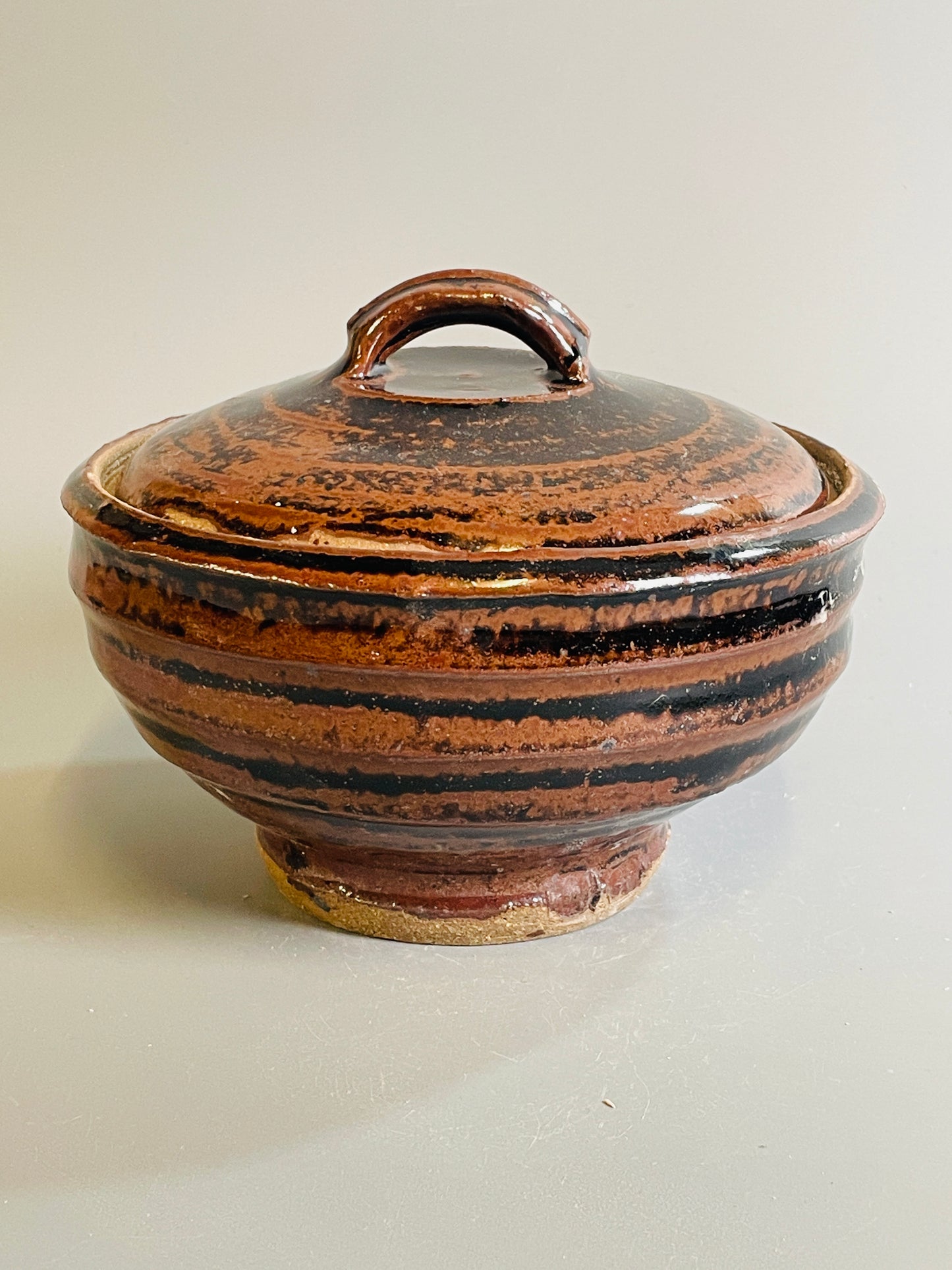 Bowl and cover, temmoku, T1336