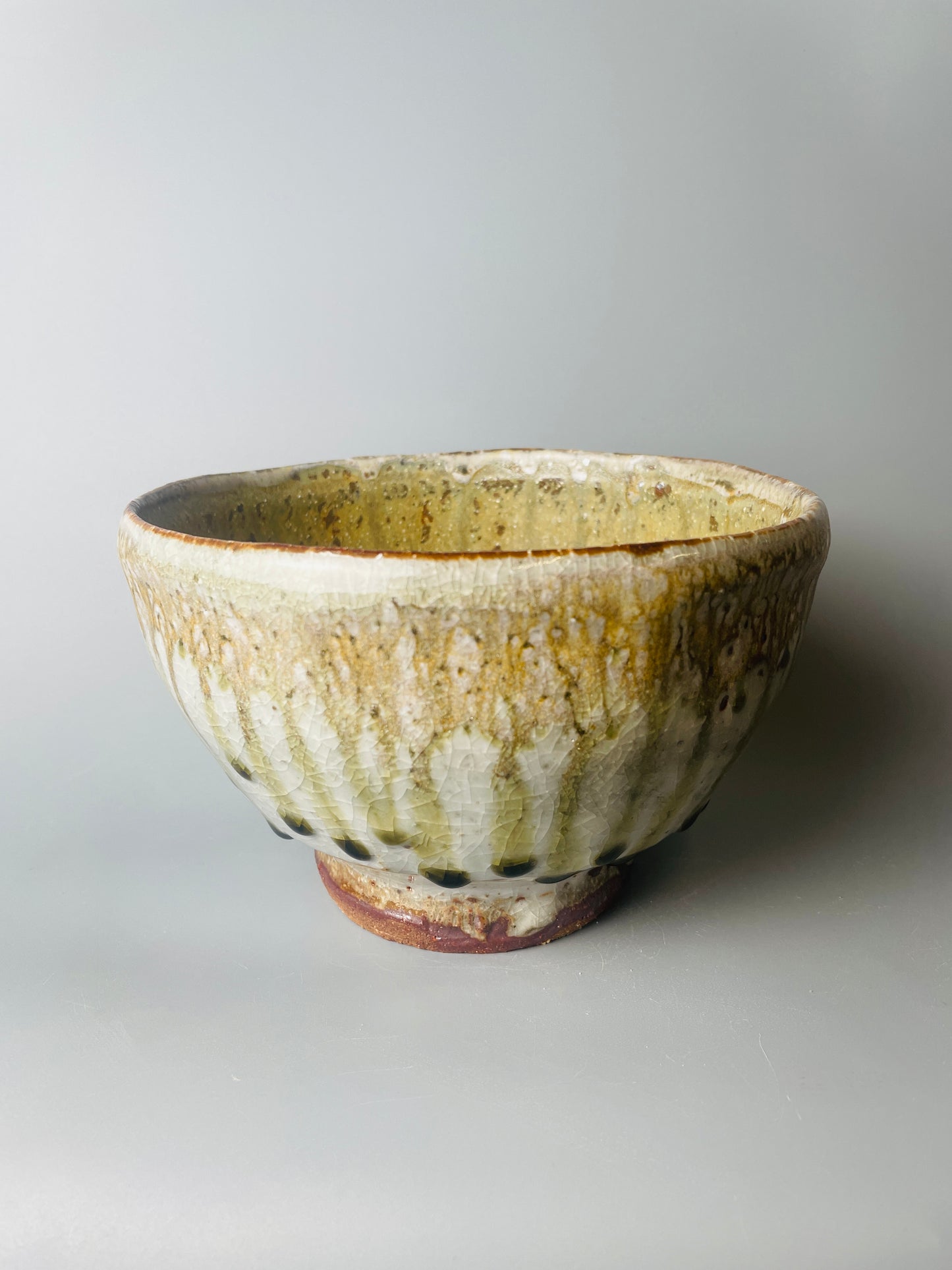 Bowl, shino, ash T1488