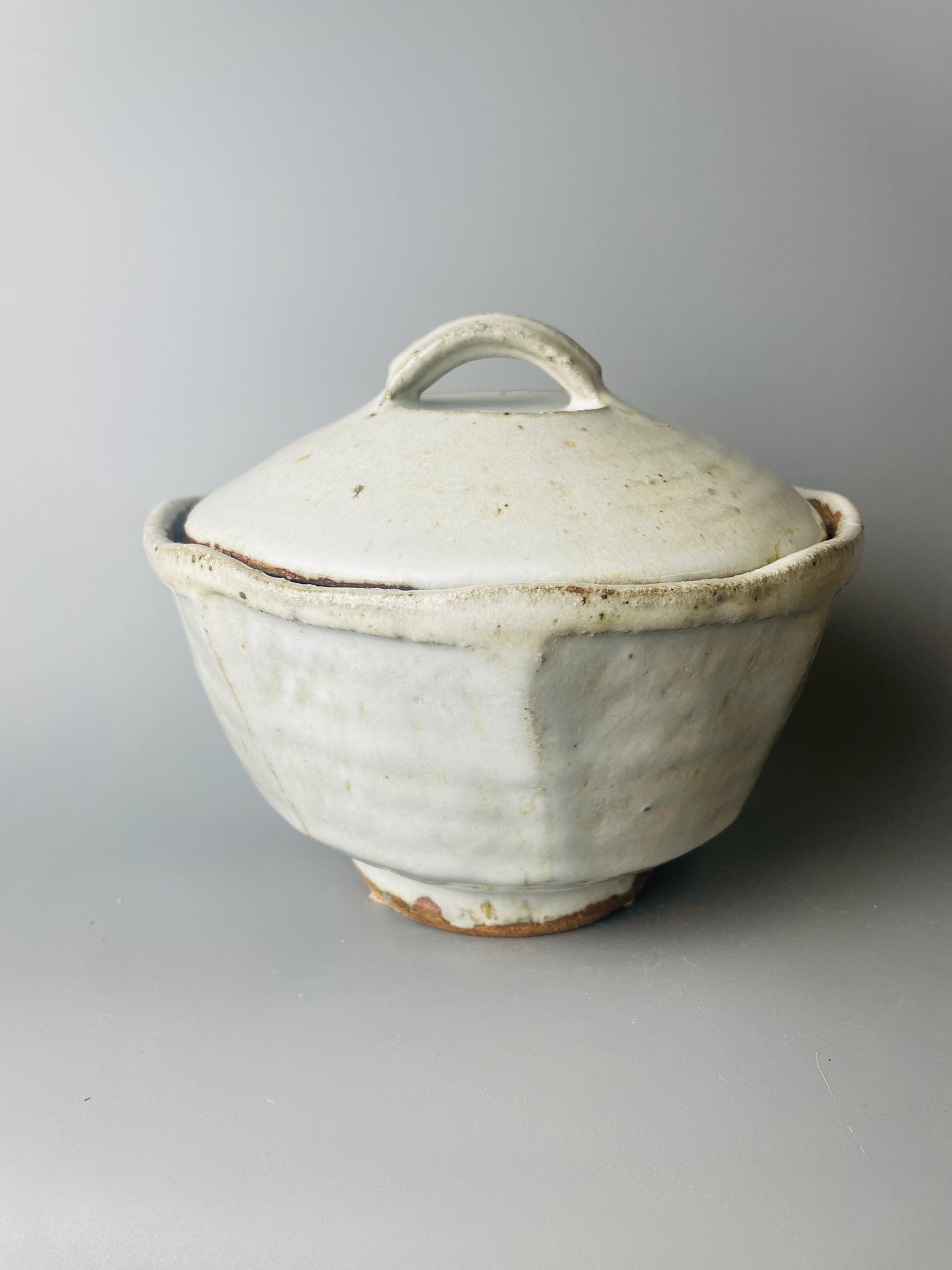 Bowl and cover, faceted, nuka, T1499