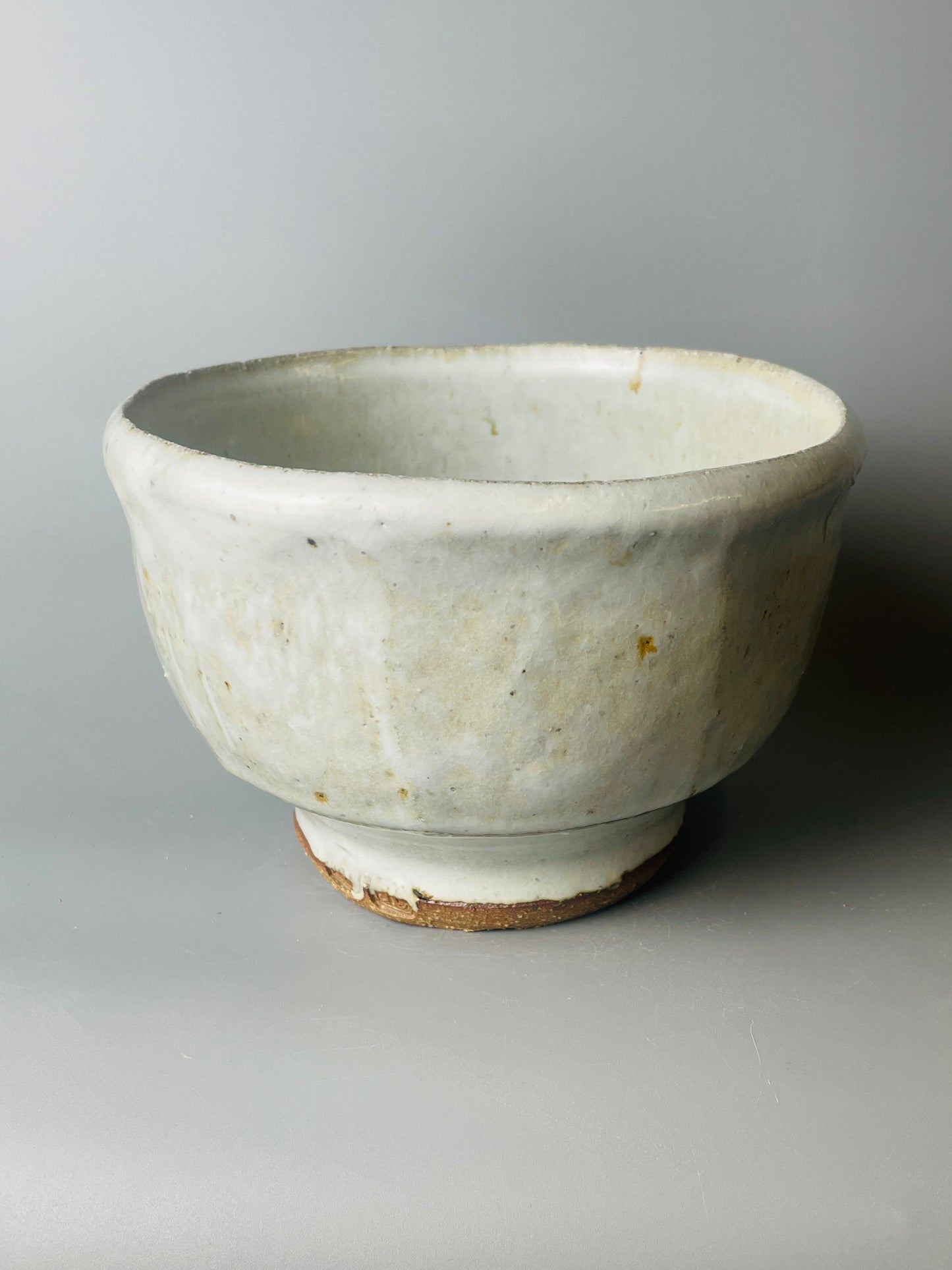 Large bowl, faceted, nuka T1514