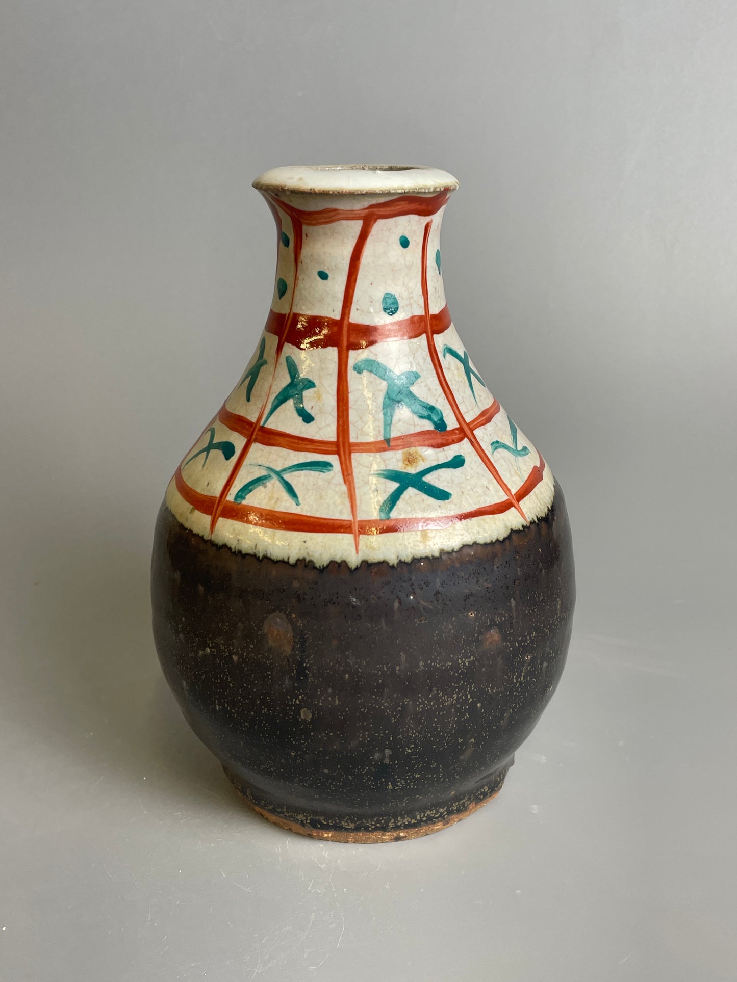 Bud vase, jian, nuka, enamel T921