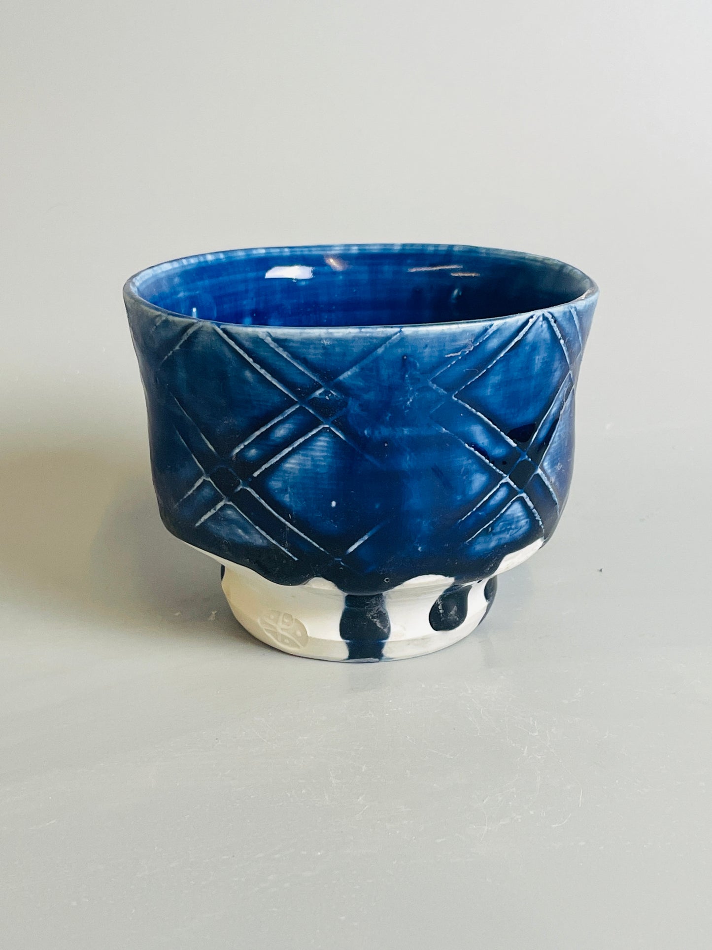 Yunomi, porcelain, blue ash, T966