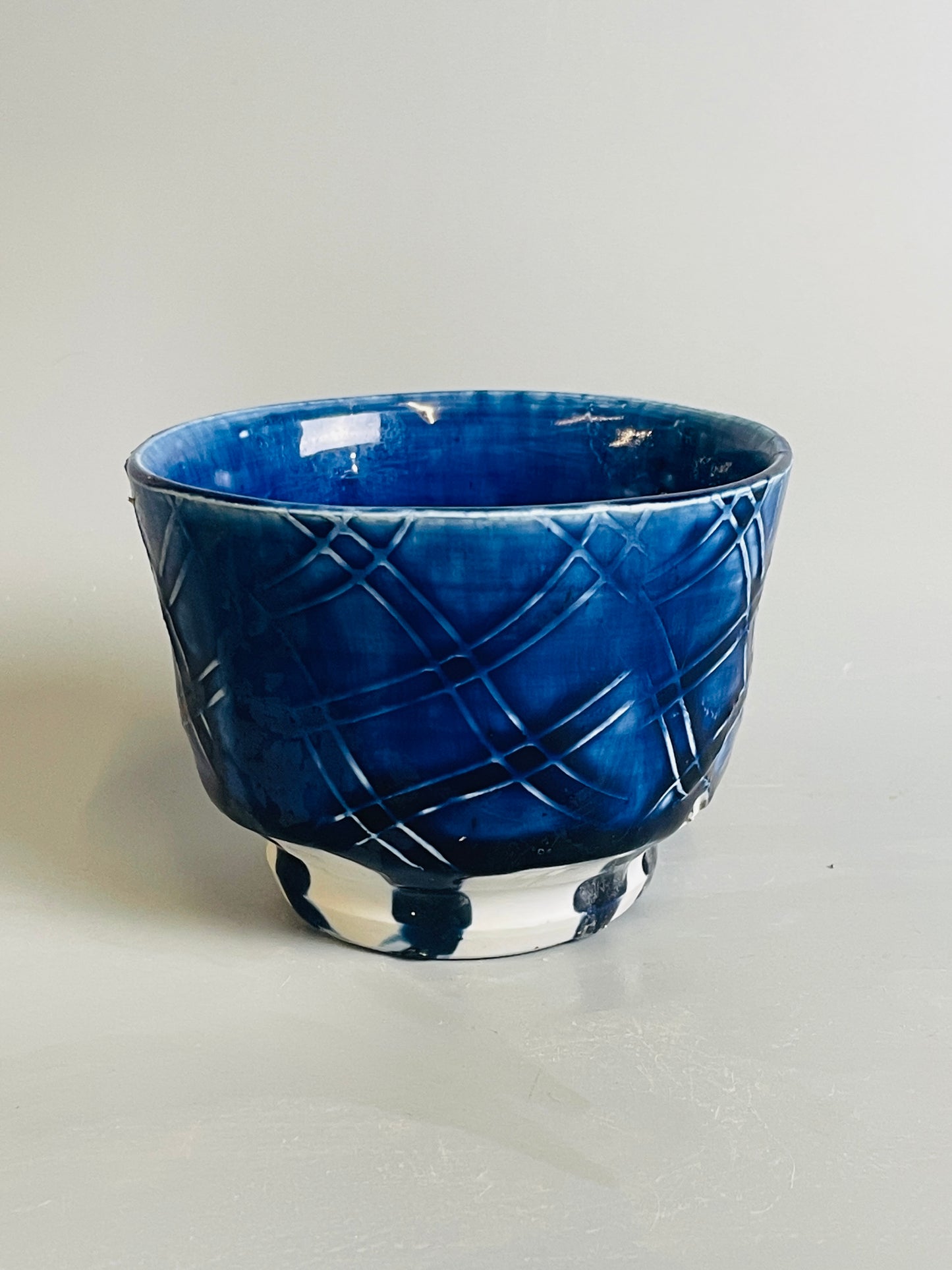 Yunomi, porcelain, blue ash, T969