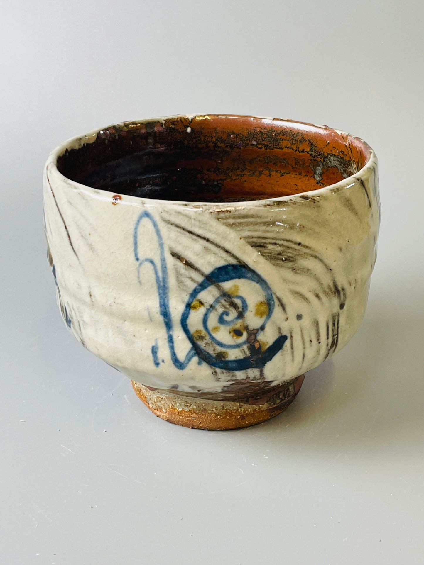 Bowl, hakeme, iron, cobalt, T613