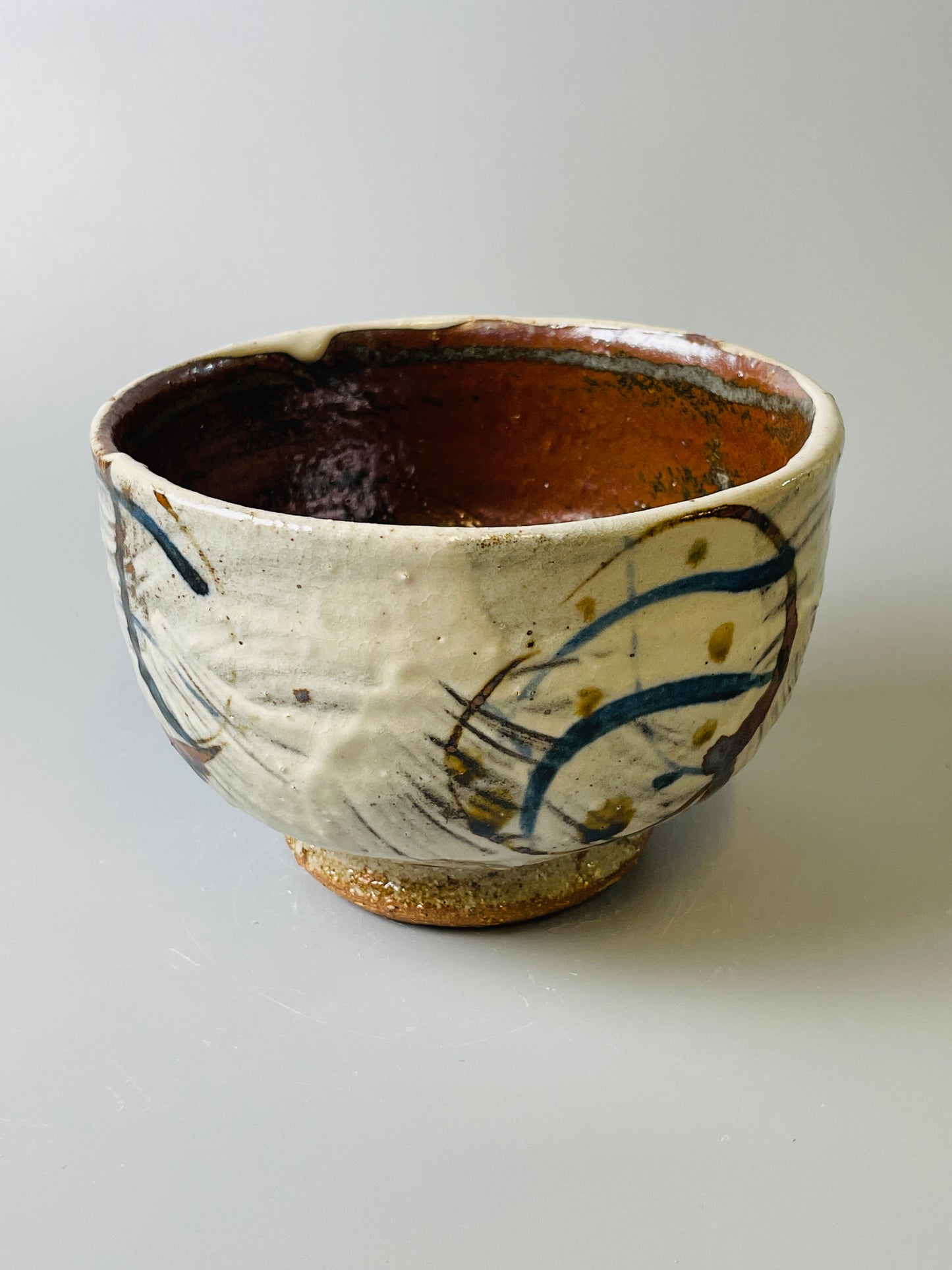 Bowl, hakeme, iron, cobalt T730