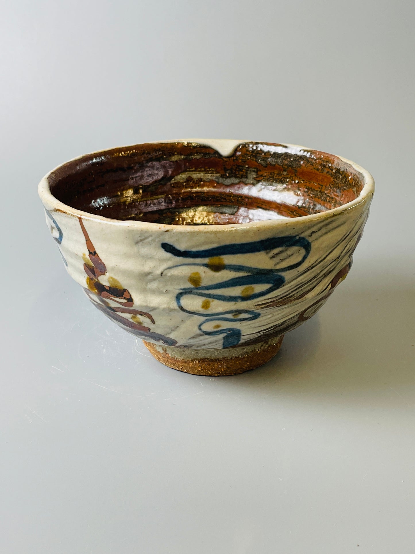 Bowl, hakeme, iron, cobalt T735