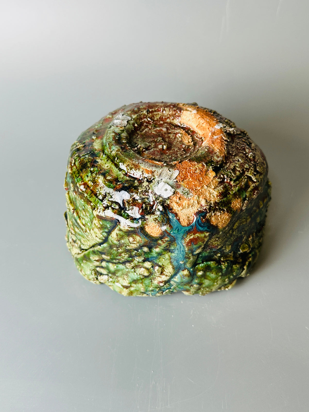 Shiga-oribe teabowl A297