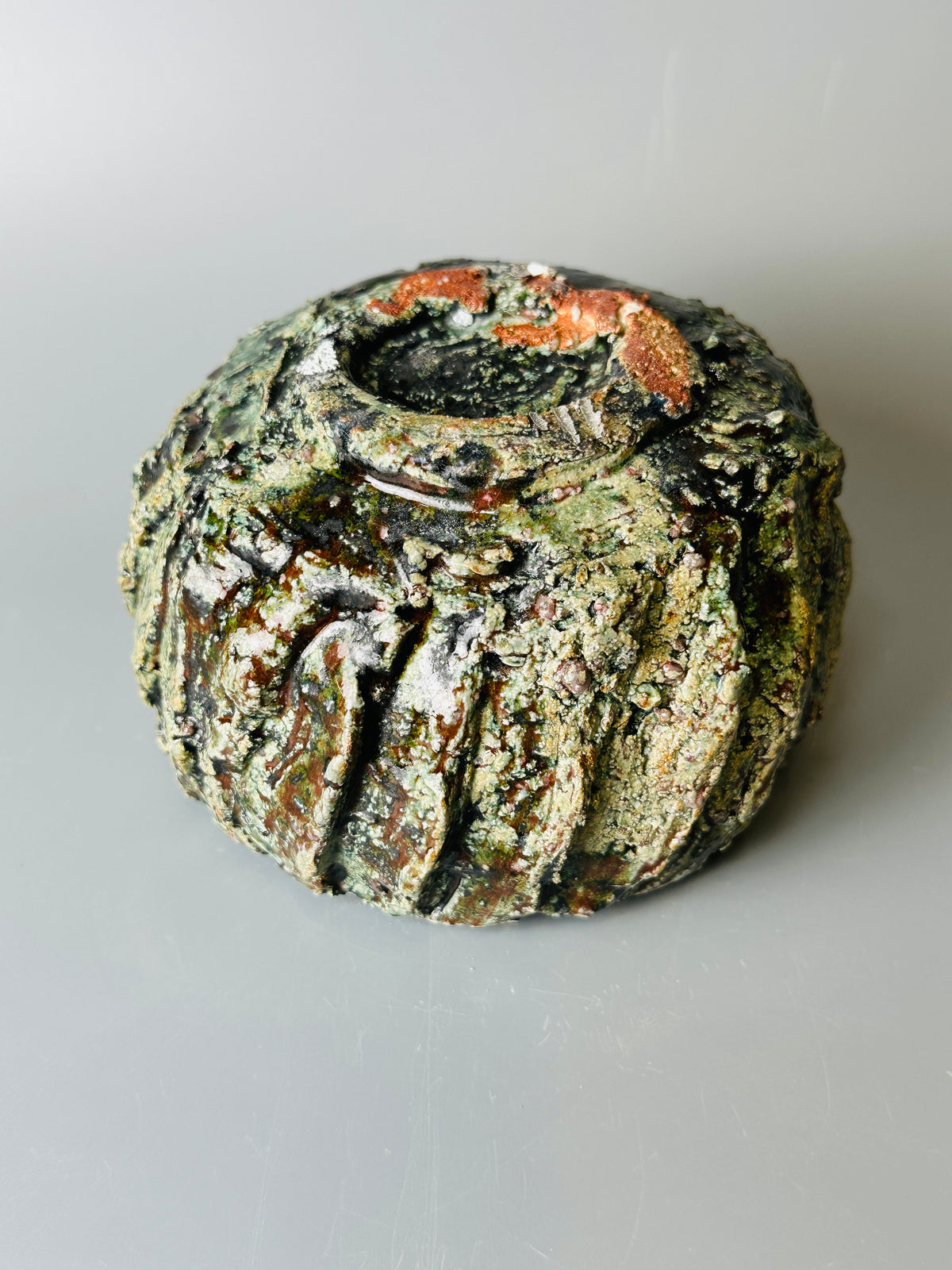 Shiga-oribe teabowl A306