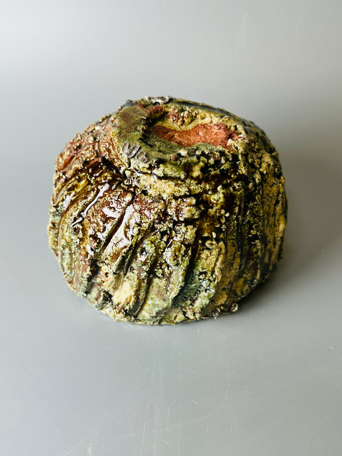 Shiga-oribe teabowl A328