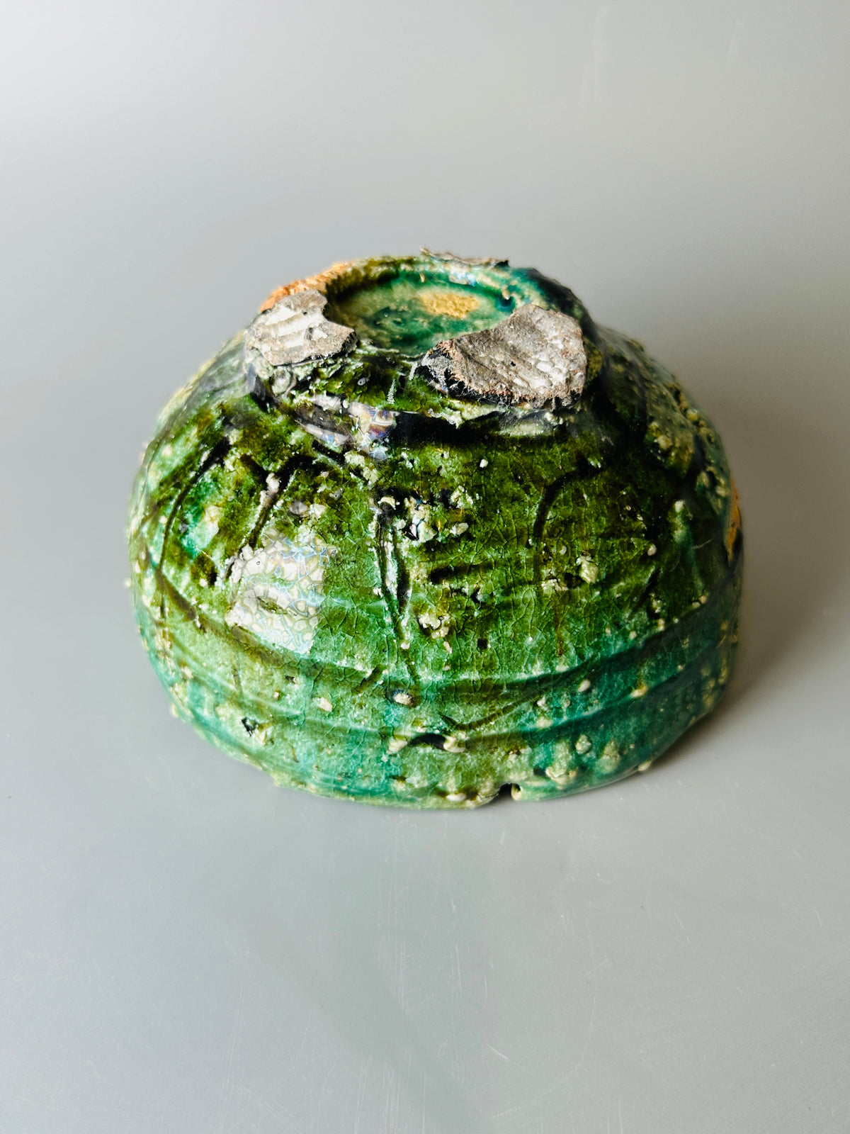 Shiga-oribe teabowl A335