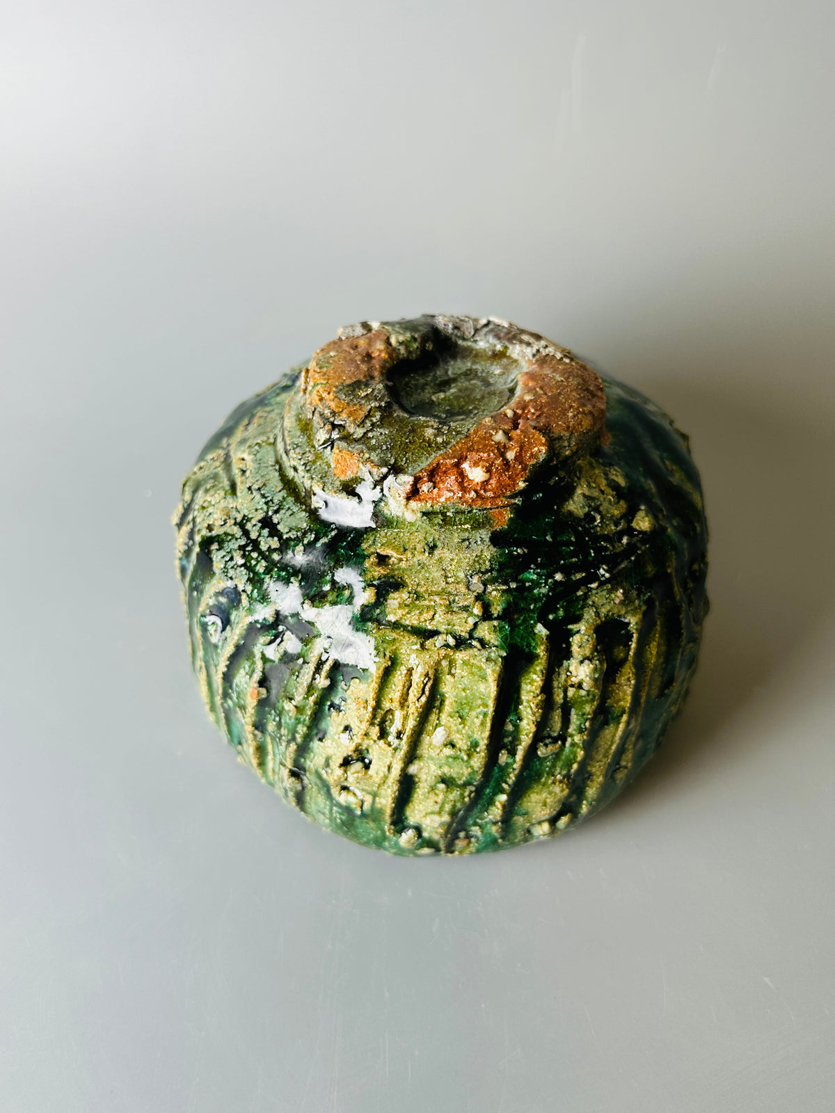 Shiga-oribe teabowl A336