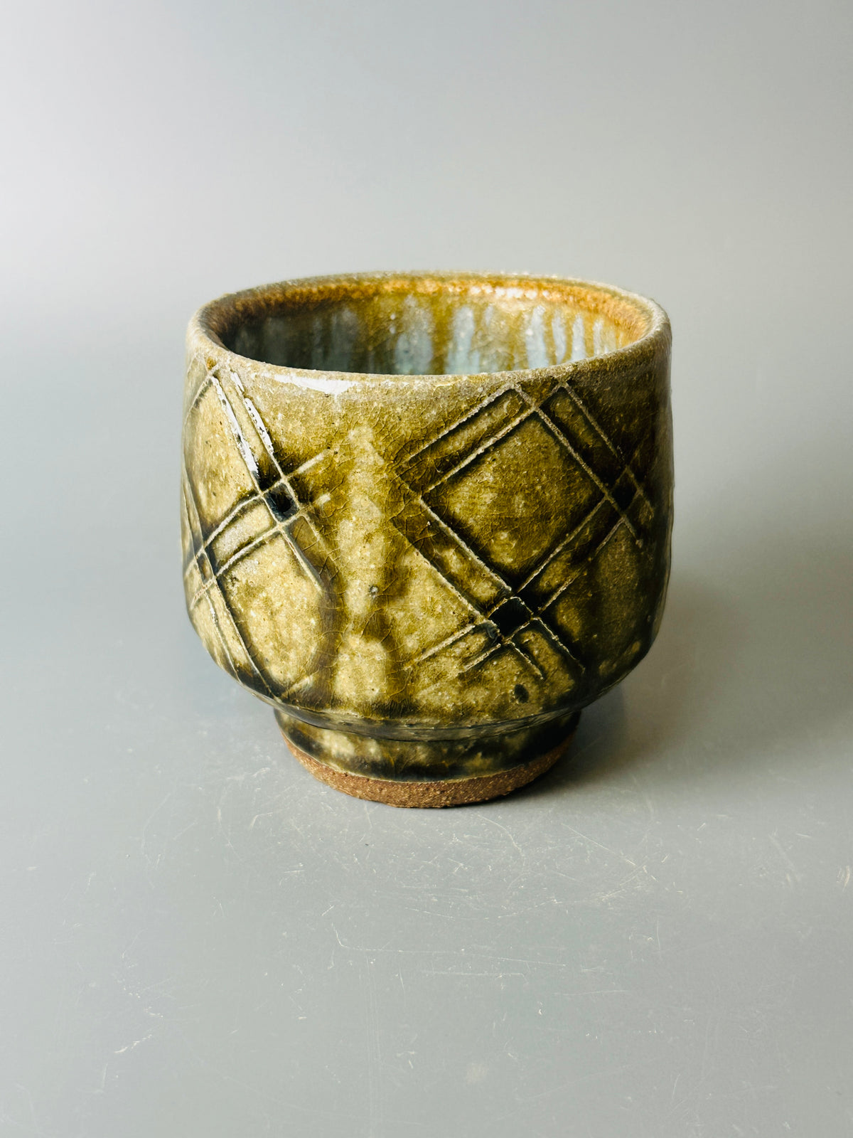 Yunomi, paddled, cherry ash, nuka T1674