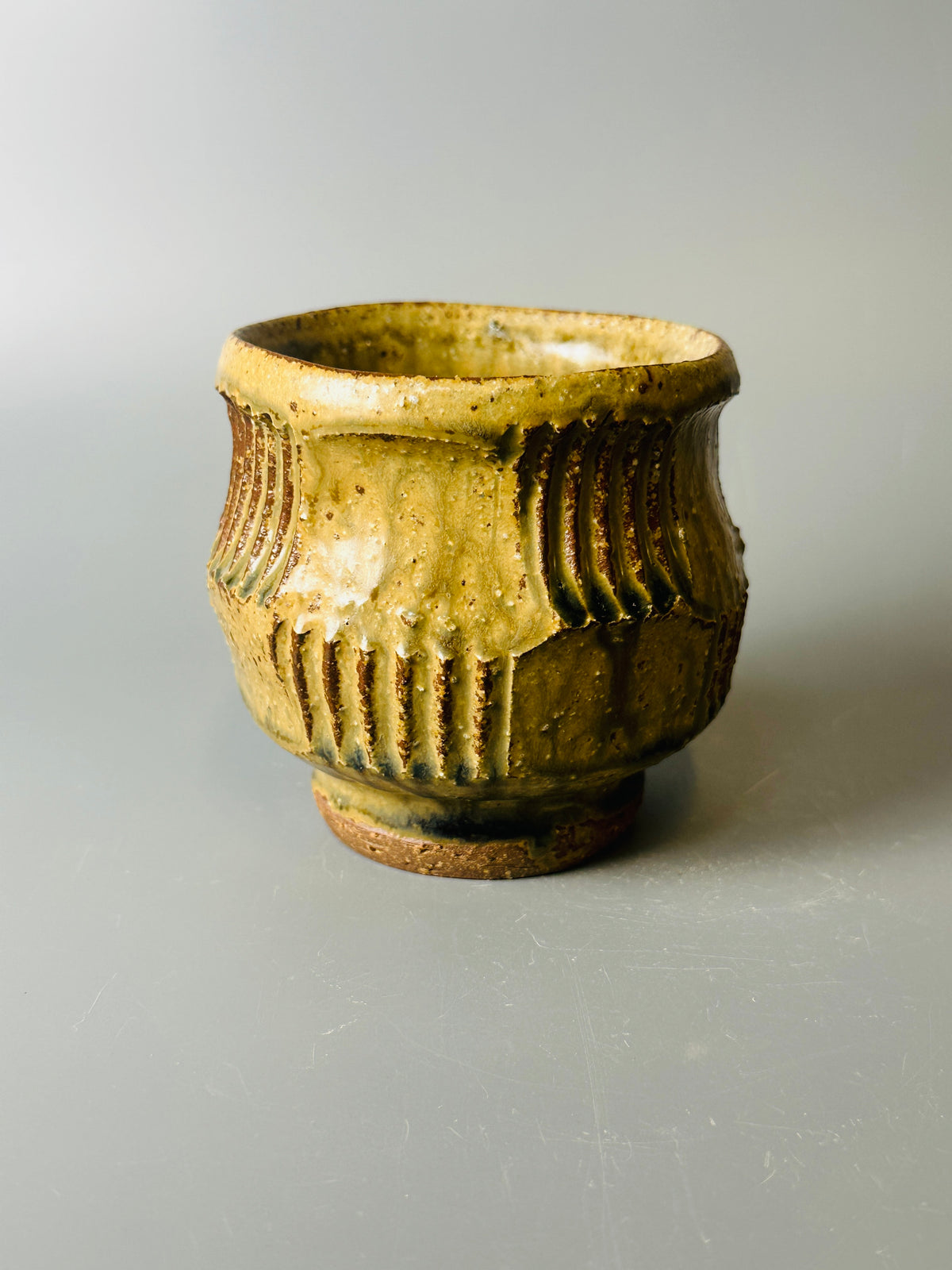 Yunomi, faceted, cherry ash, T1686