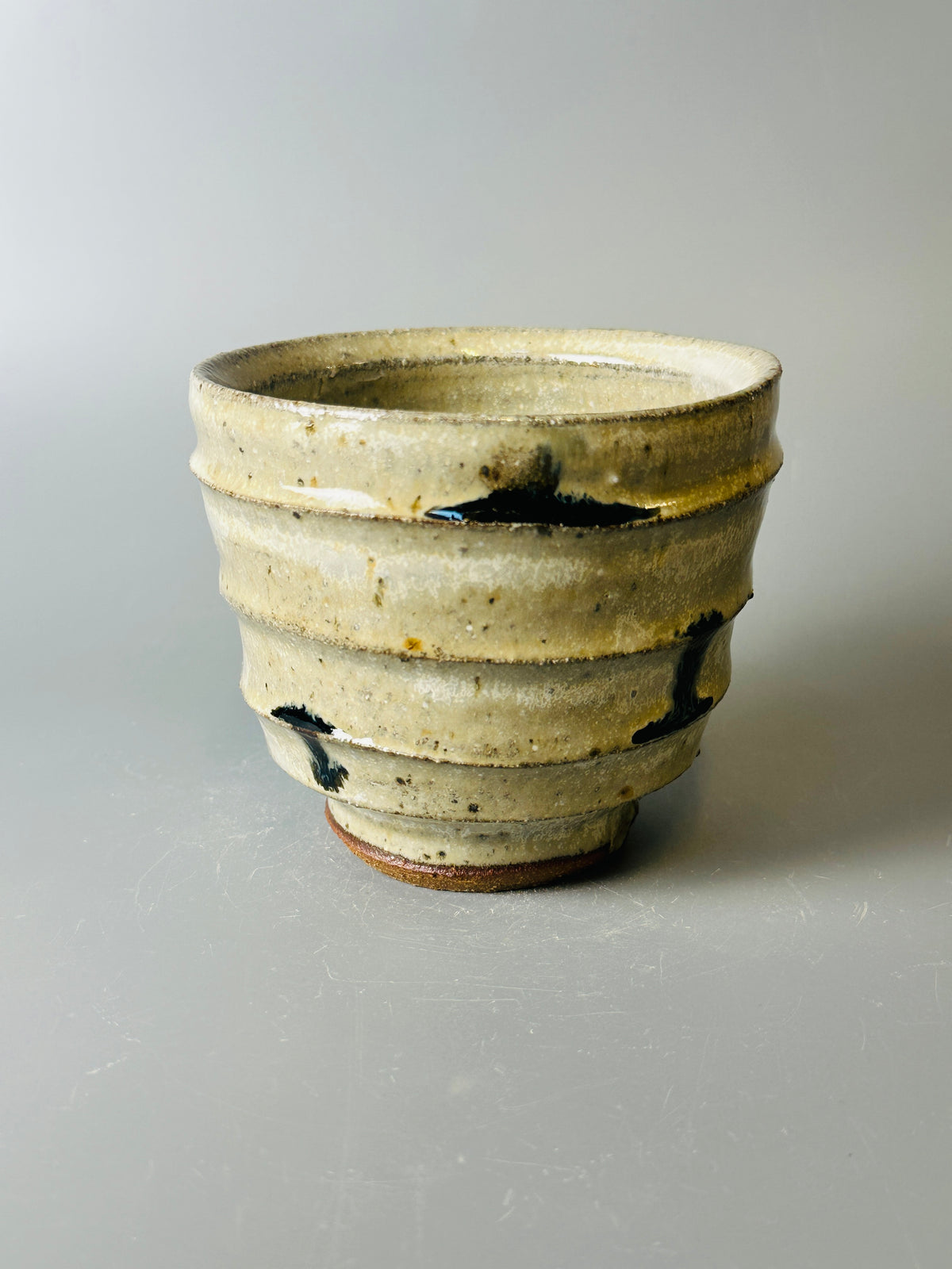 Yunomi, ridged, nuka, T1693