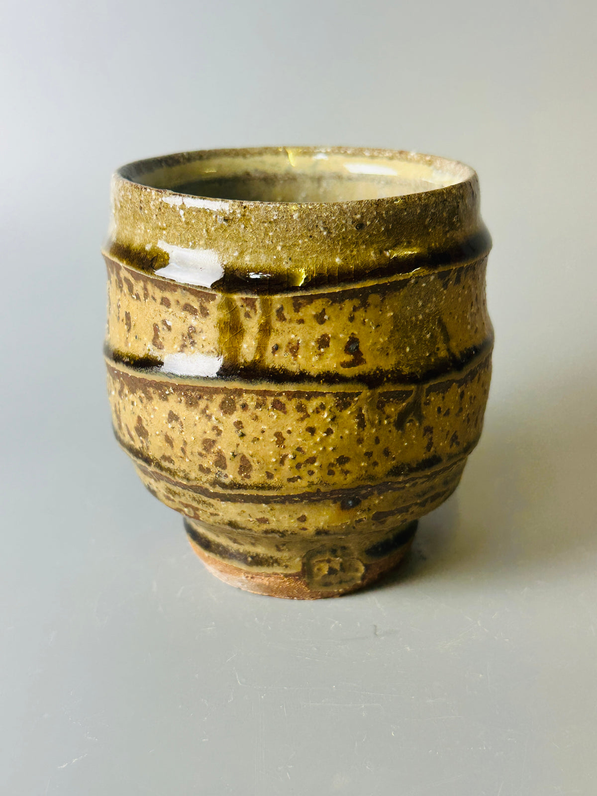 Yunomi, ridged, cherry ash T1704