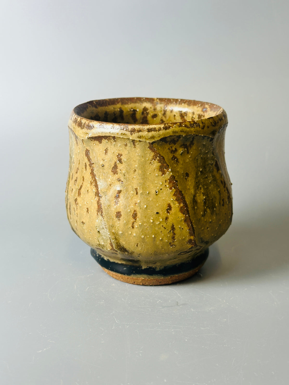 Yunomi, faceted, cherry ash, T1710