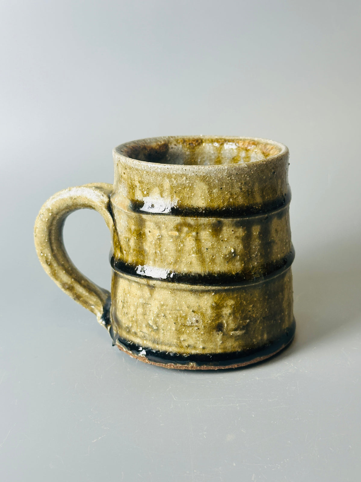 Mug, ridged, cherry ash T1730