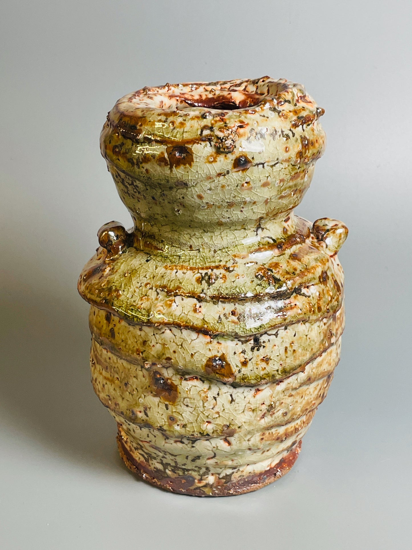Aaron Angell for Troy Town, oni-shino vase, A092