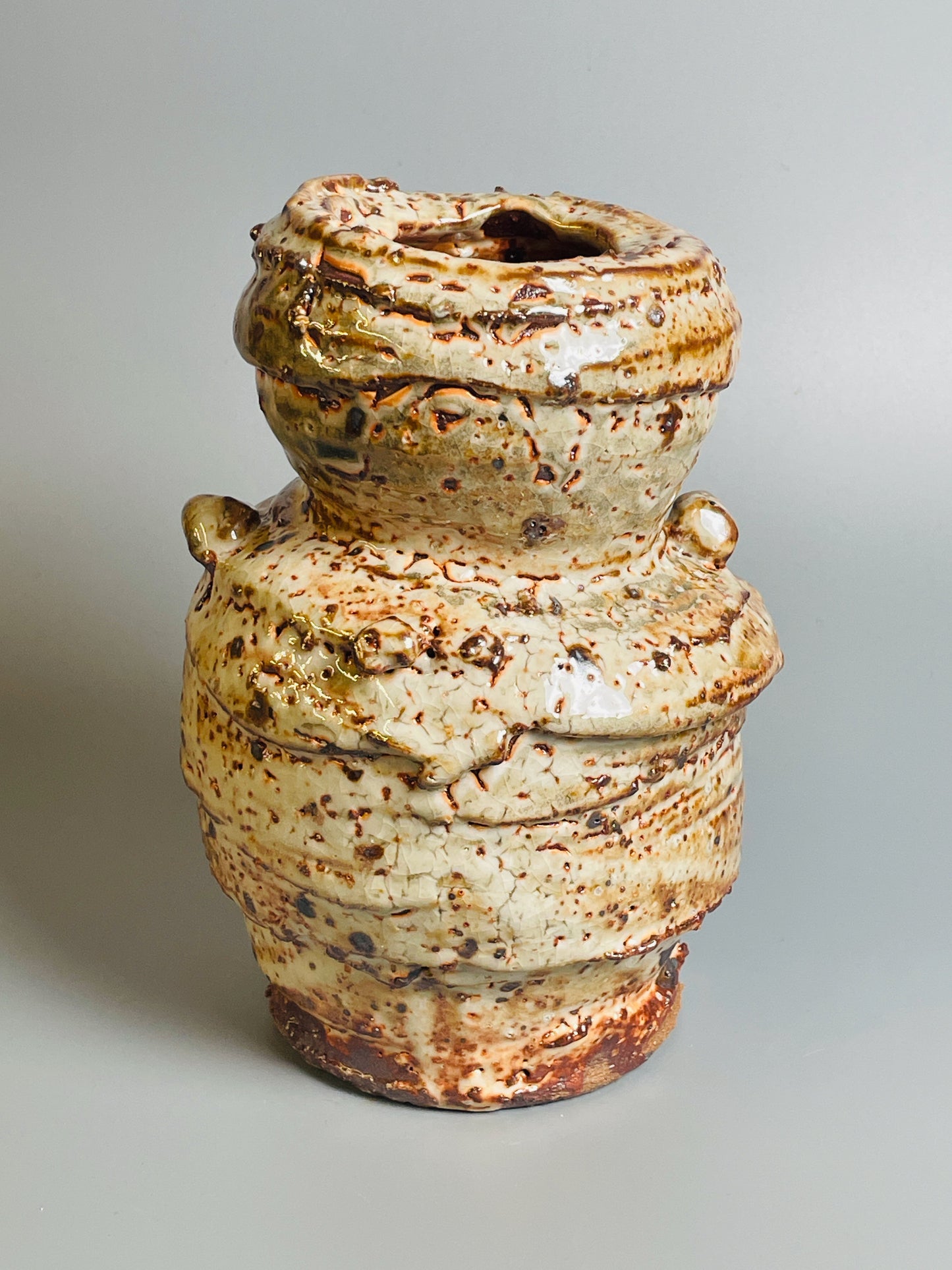 Aaron Angell for Troy Town, oni-shino vase, A092
