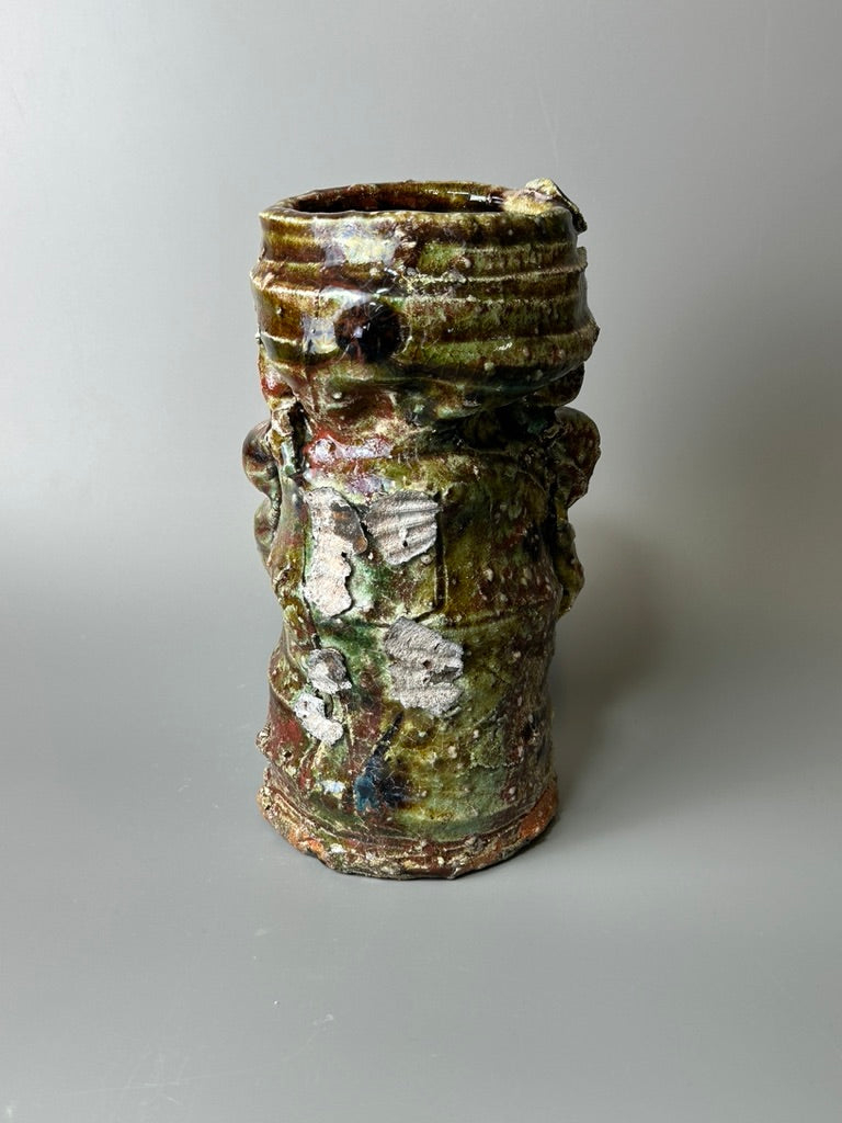 Shiga-Oribe Hanaire flower vase A245