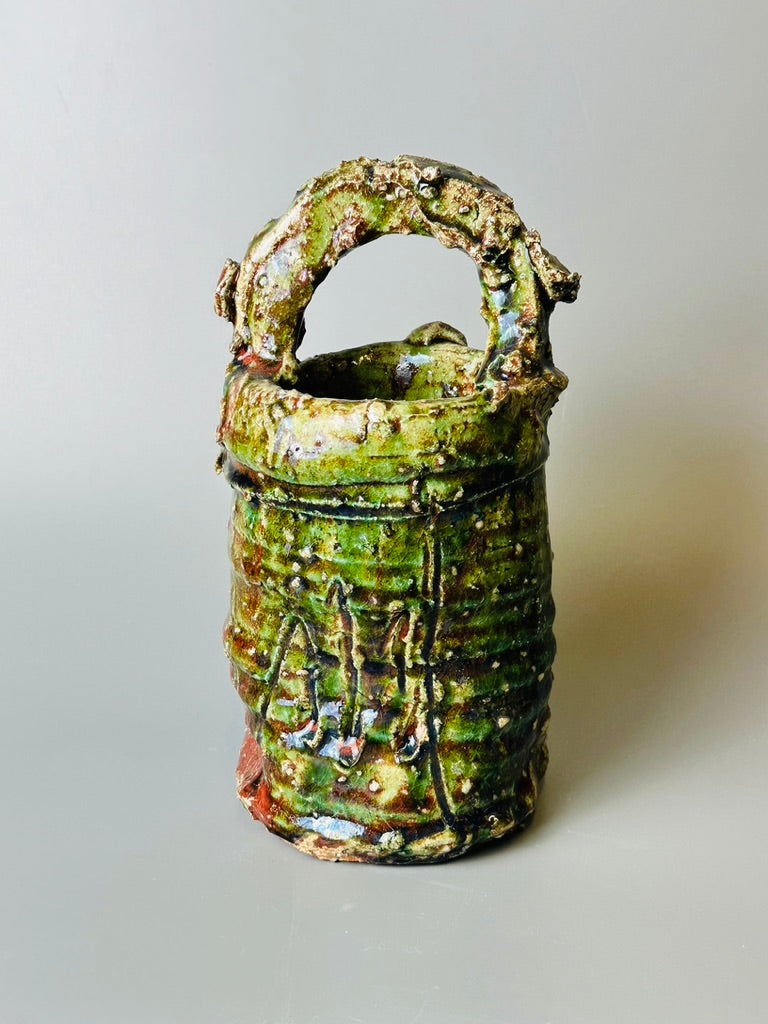 Shiga-Oribe Hanaire flower vase A253