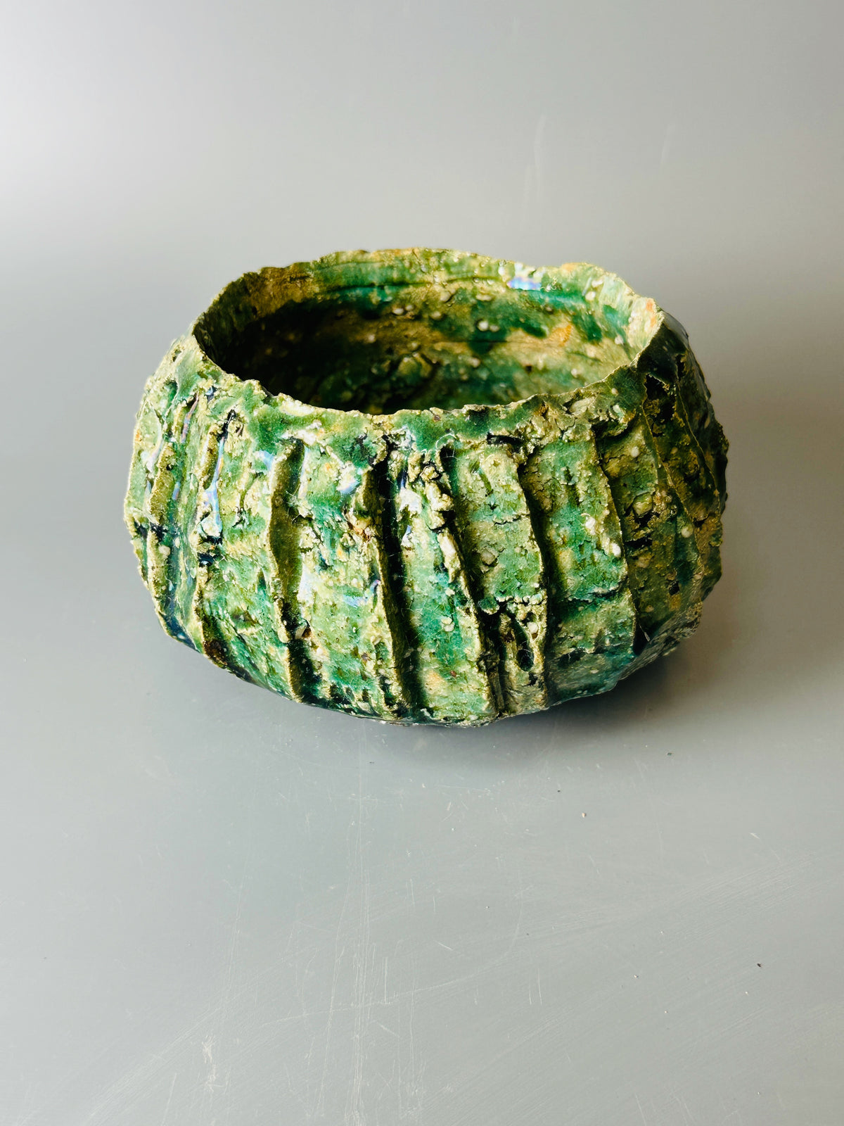 Shiga-oribe teabowl A316