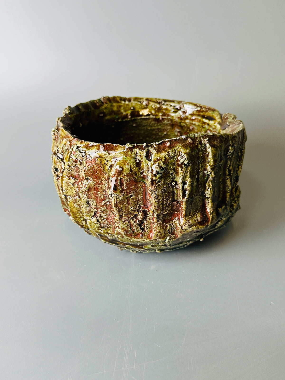 Shiga-oribe teabowl A328