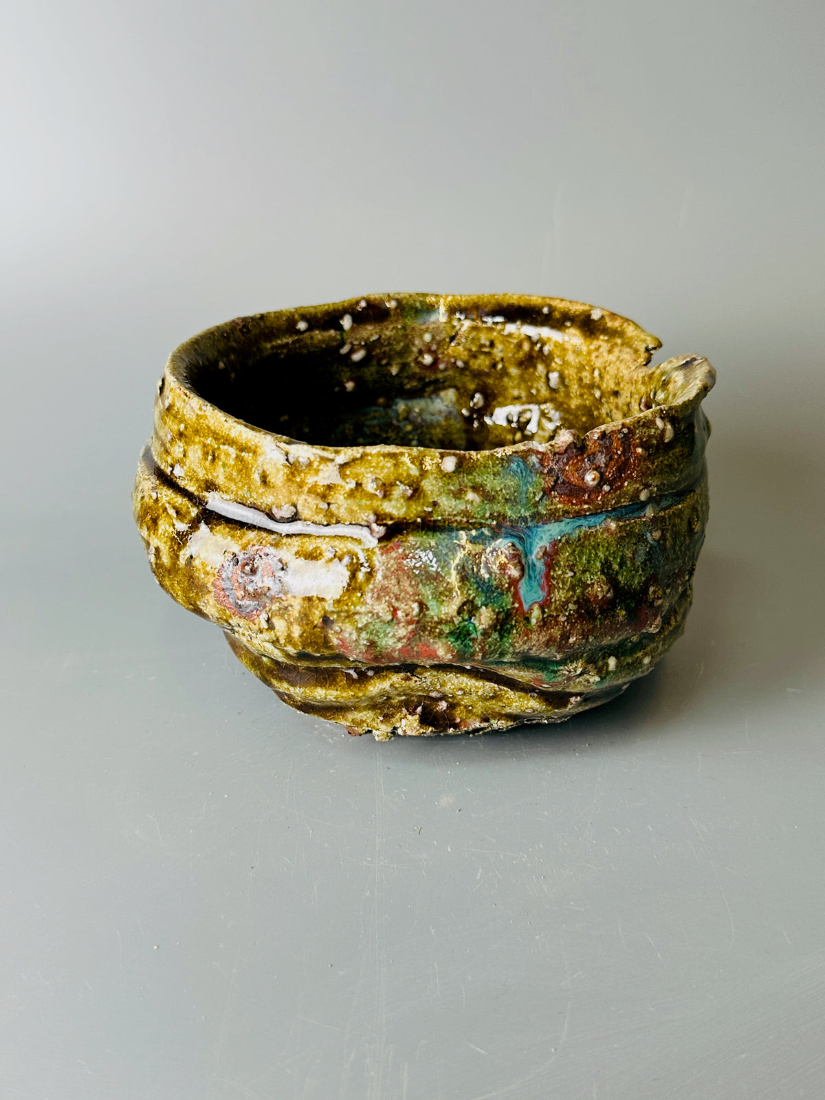 Shiga-oribe teabowl A329