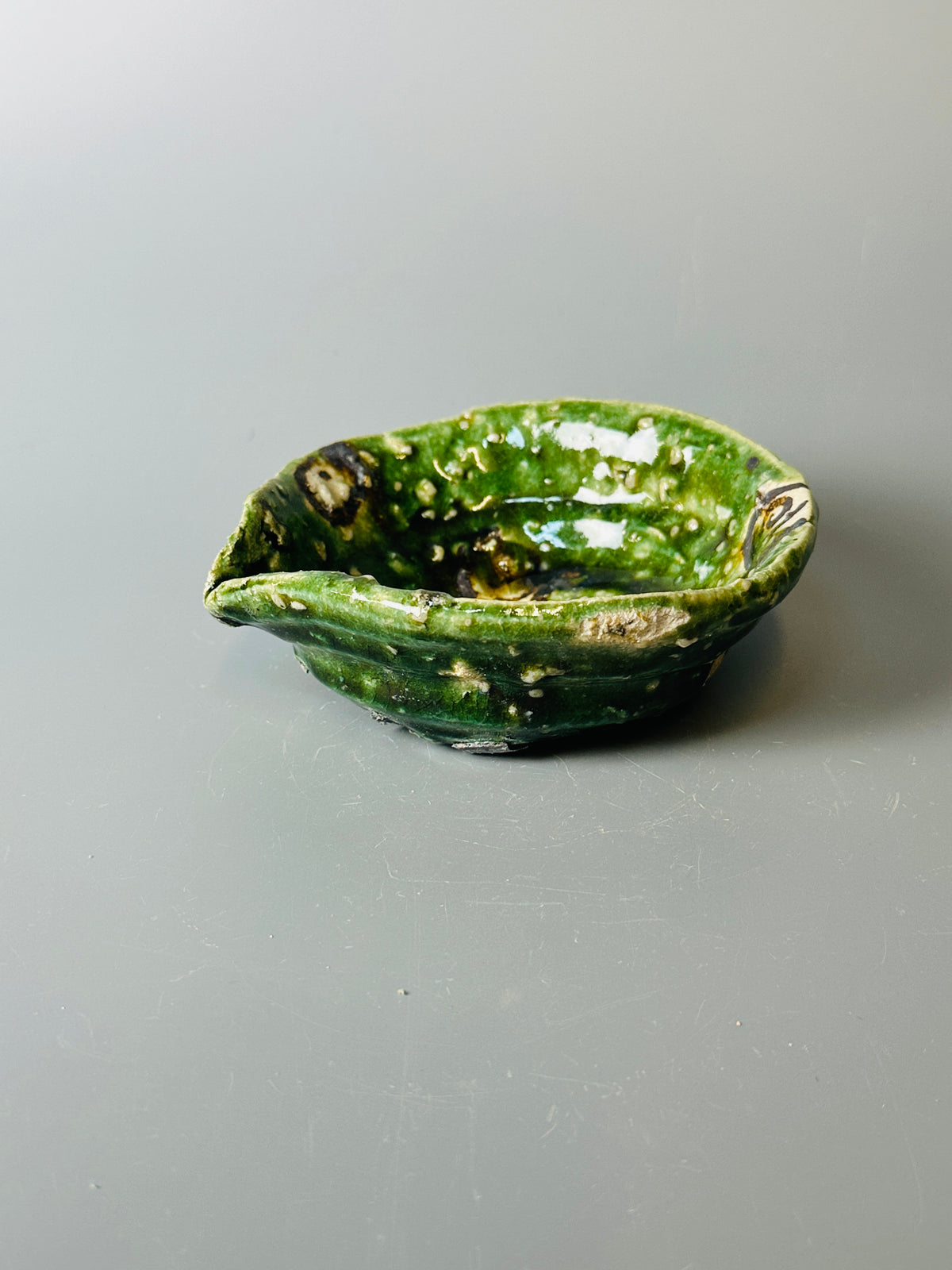 Shiga-oribe small pouring bowl A416