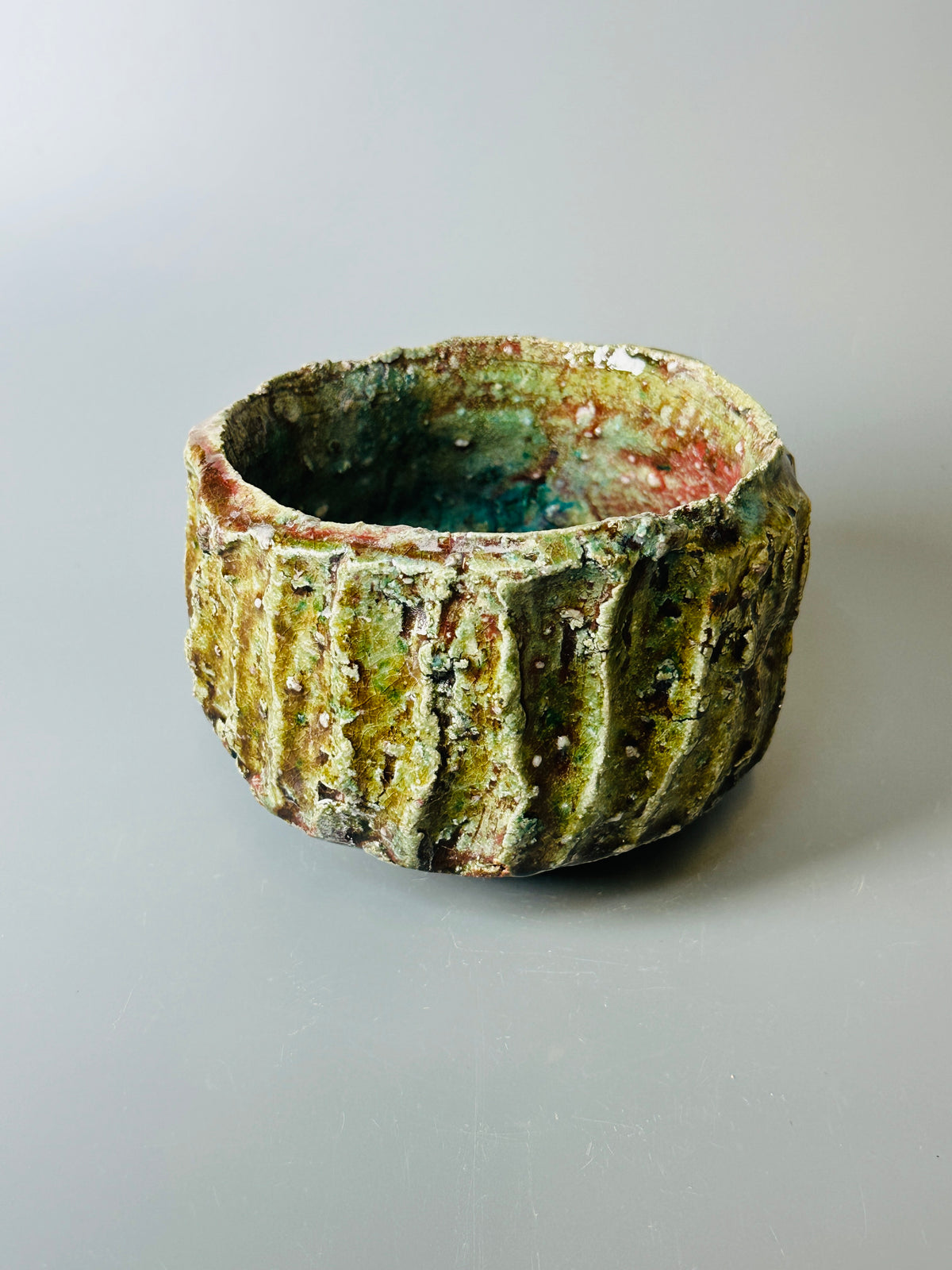 Shiga-oribe teabowl A418