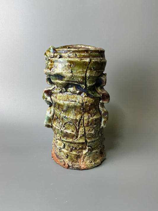 Shiga-Oribe Hanaire flower vase A245