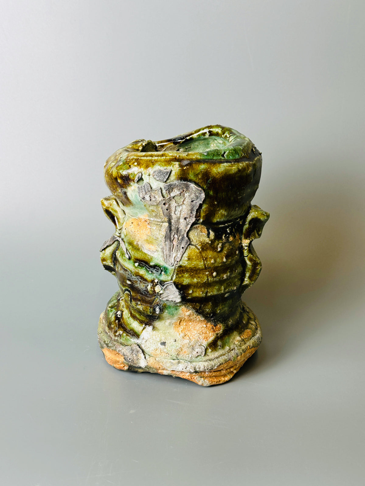 Shiga-Oribe Hanaire flower vase A247