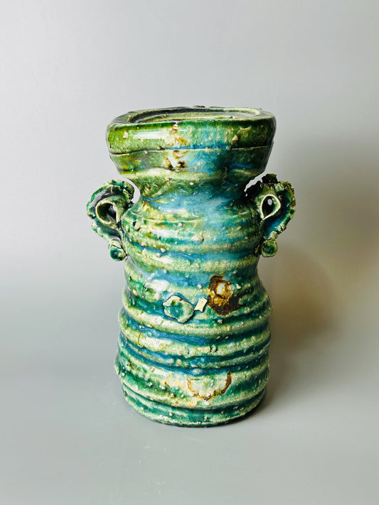Shiga-Oribe Hanaire flower vase A249
