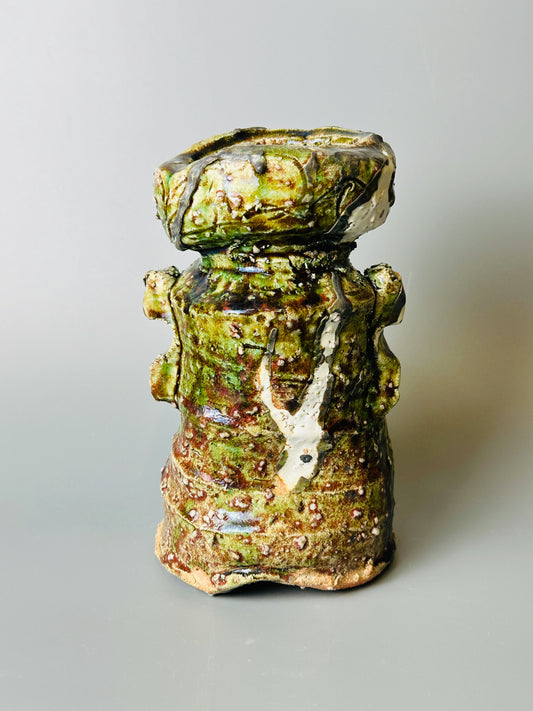 Shiga-Oribe Hanaire flower vase A254