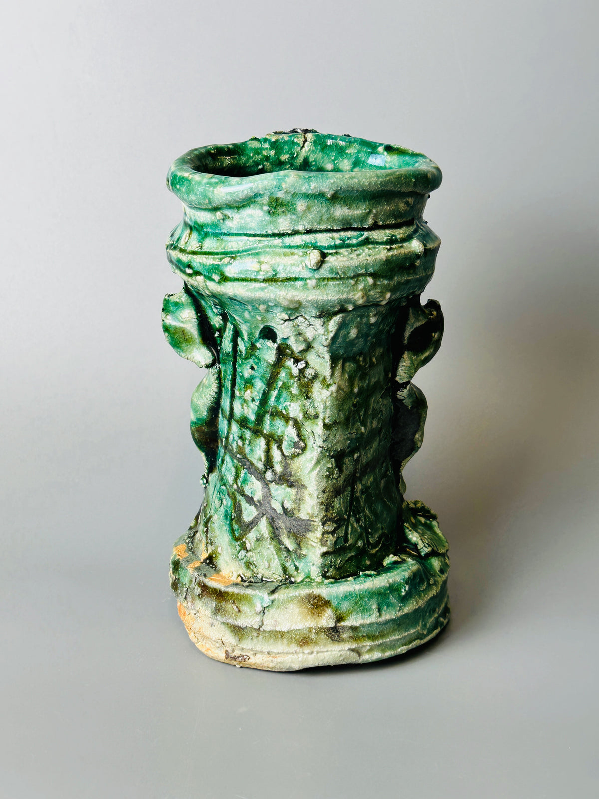 Shiga-Oribe Hanaire flower vase A255