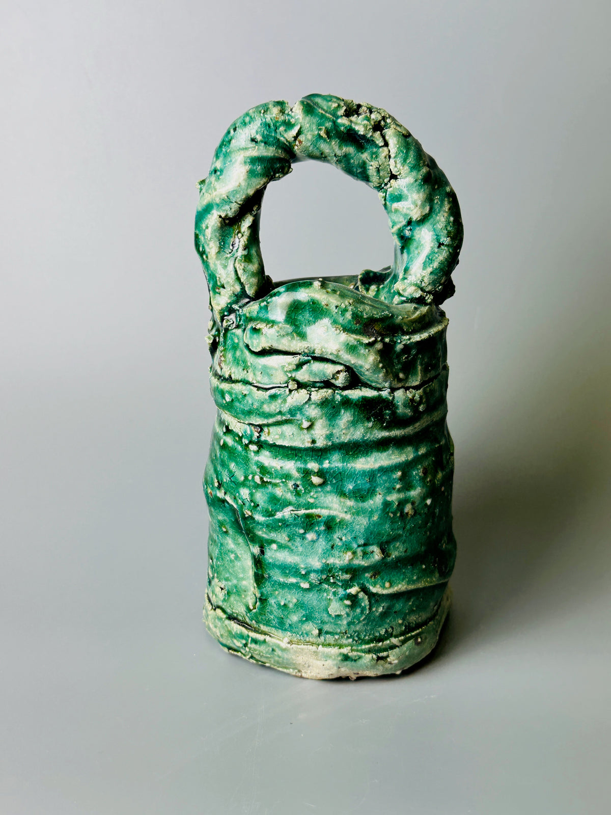 Shiga-Oribe Hanaire flower vase A261