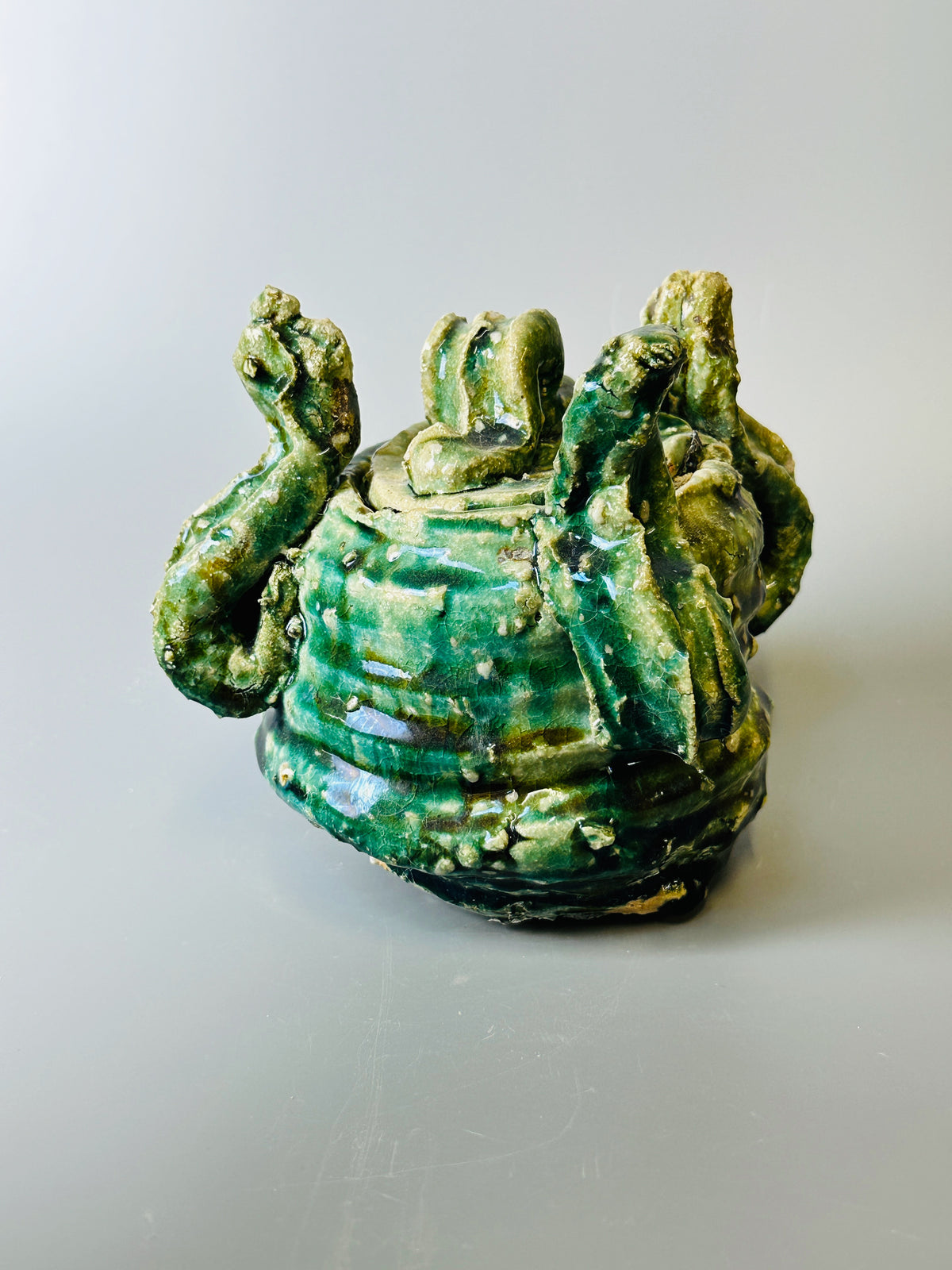 Shiga Oribe incense burner for cones A288