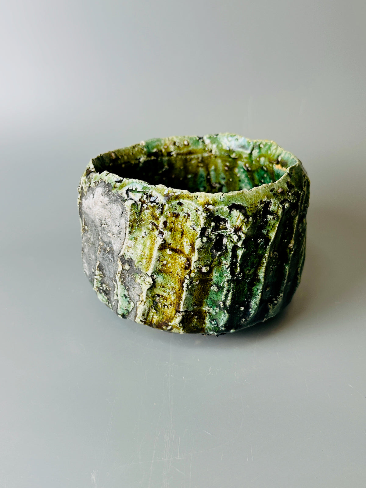Shiga-oribe teabowl A295