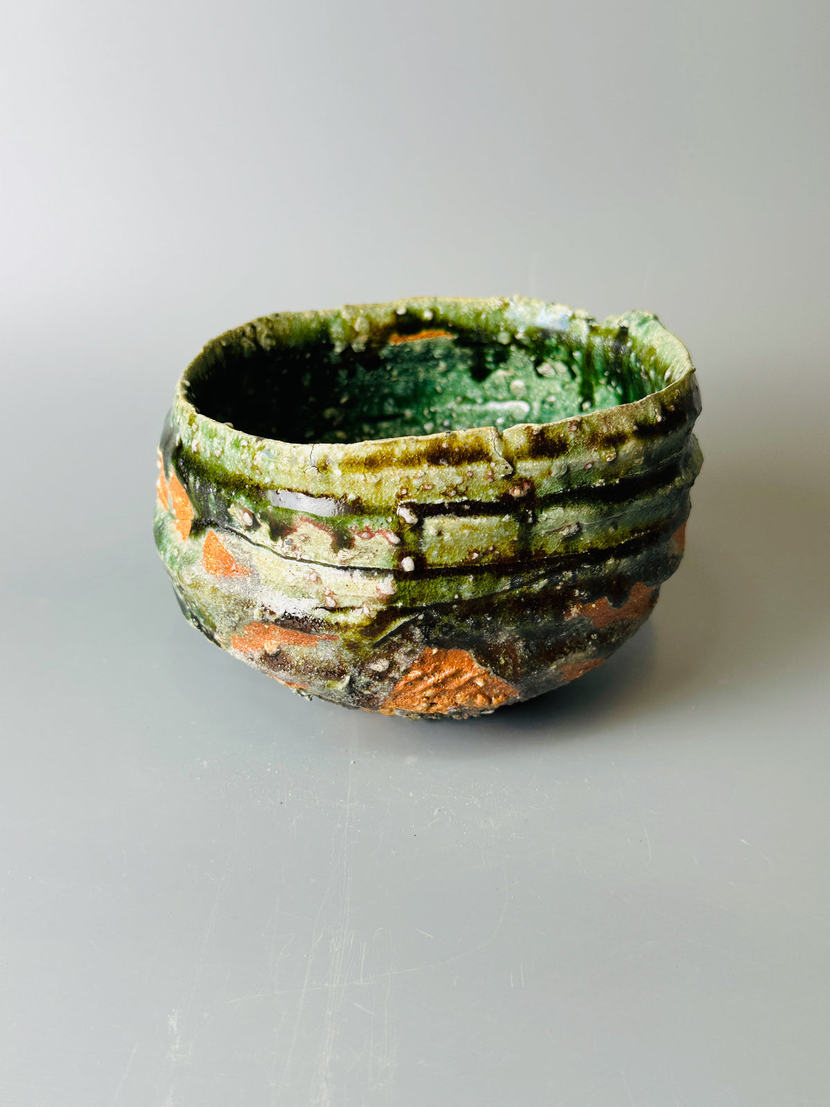 Shiga-oribe teabowl A302