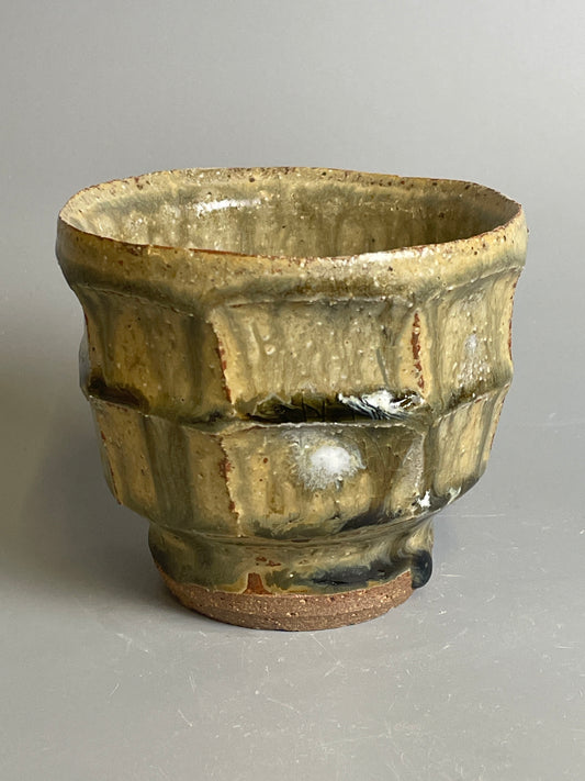 yunomi, faceted, ash, T1004