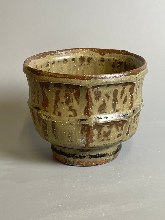 Yunomi, faceted, ash, T1078