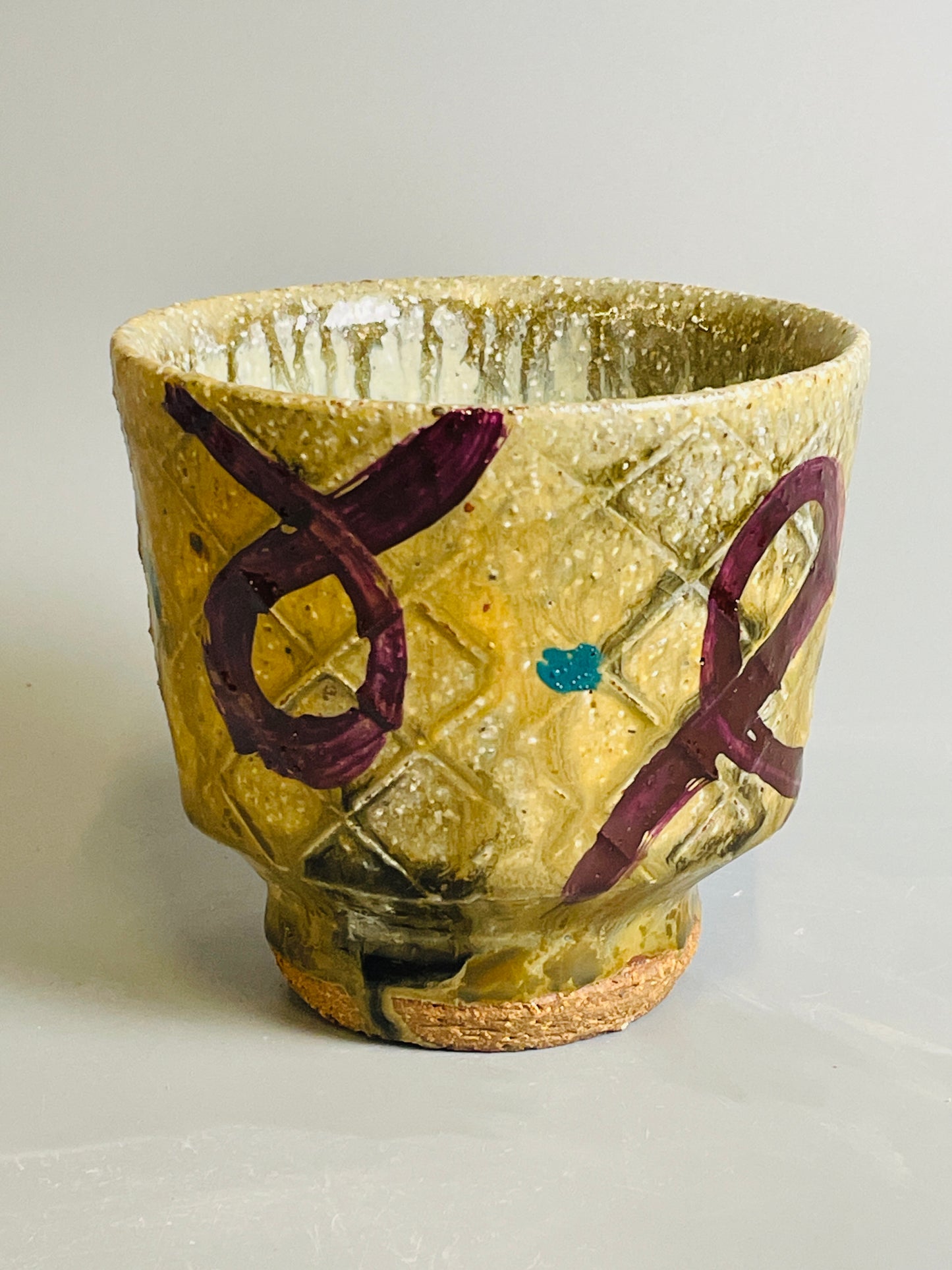 ,Yunomi ash, enamel, T1161