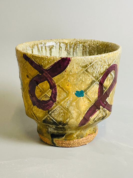 ,Yunomi ash, enamel, T1161