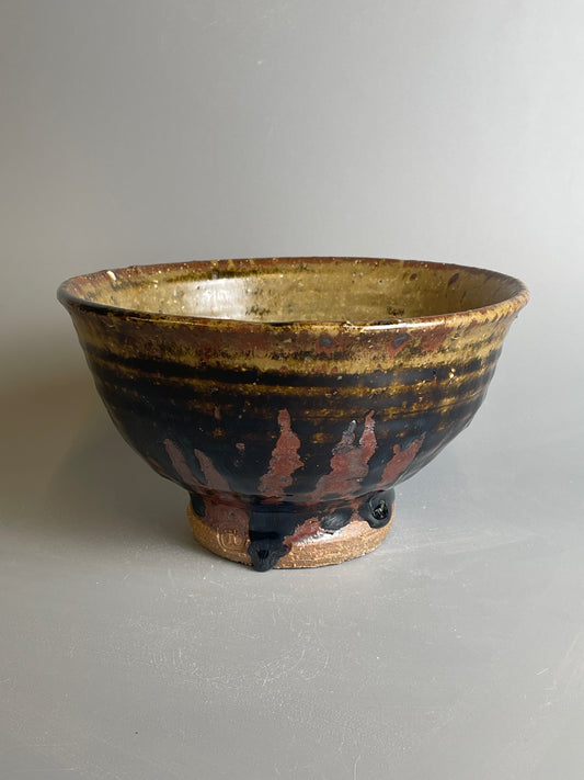 Bowl, temmoku, ash, T1196